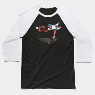 Flying Bouncing Baseball Player Catching Baseball T-Shirt